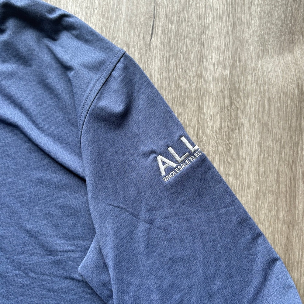 Peter Millar Crown Sport Mens XL Blue Quarter Zip Pullover Allied Logo NWT - Picture 5 of 7